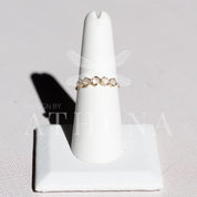 Moonstone Band Ring in 14K Yellow Gold