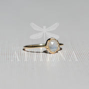 Moonstone Solitaire Ring in 14K Yellow Gold