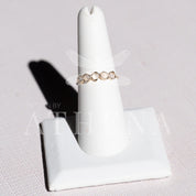 Moonstone Band Ring in 14K Yellow Gold