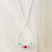 Watermelon Half Silver Necklace
