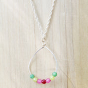 Watermelon Half Silver Necklace