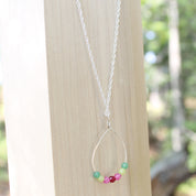 Watermelon Half Silver Necklace