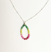 Watermelon Necklace in Sterling Silver OOAK