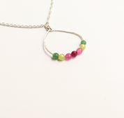 Watermelon Half Silver Necklace