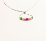 Watermelon Half Silver Necklace