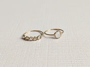 Moonstone Solitaire Ring in 14K Yellow Gold