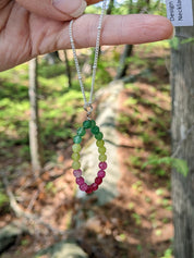 Watermelon Necklace in Sterling Silver OOAK