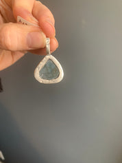 One-of-a-Kind Triangle Labradorite Pendant in Sterling Silver