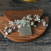 #024 Crystal Bridal Hair Comb – Silver & Gold Wedding Hairpiece for Brides & Bridesmaids