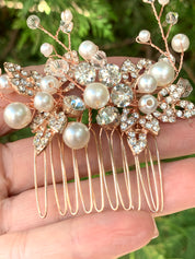 #017: Rose Gold Bridal Hair Comb