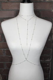 Body Chain in Satellite Sterling Silver or Yellow Gold Fill