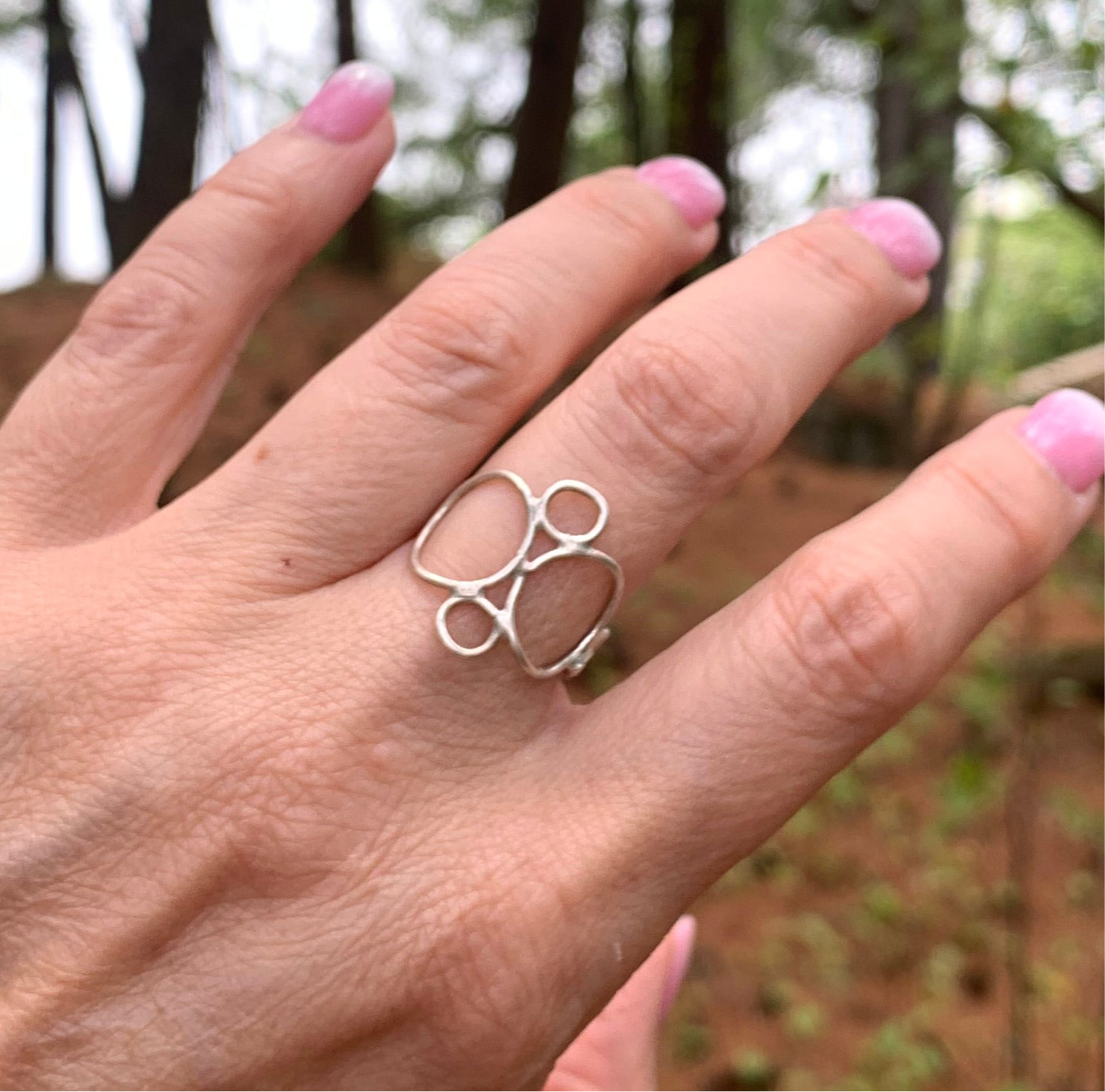 Orbit Ring – Sterling Silver or 18K Yellow Gold