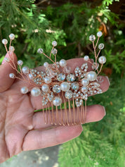 #017: Rose Gold Bridal Hair Comb