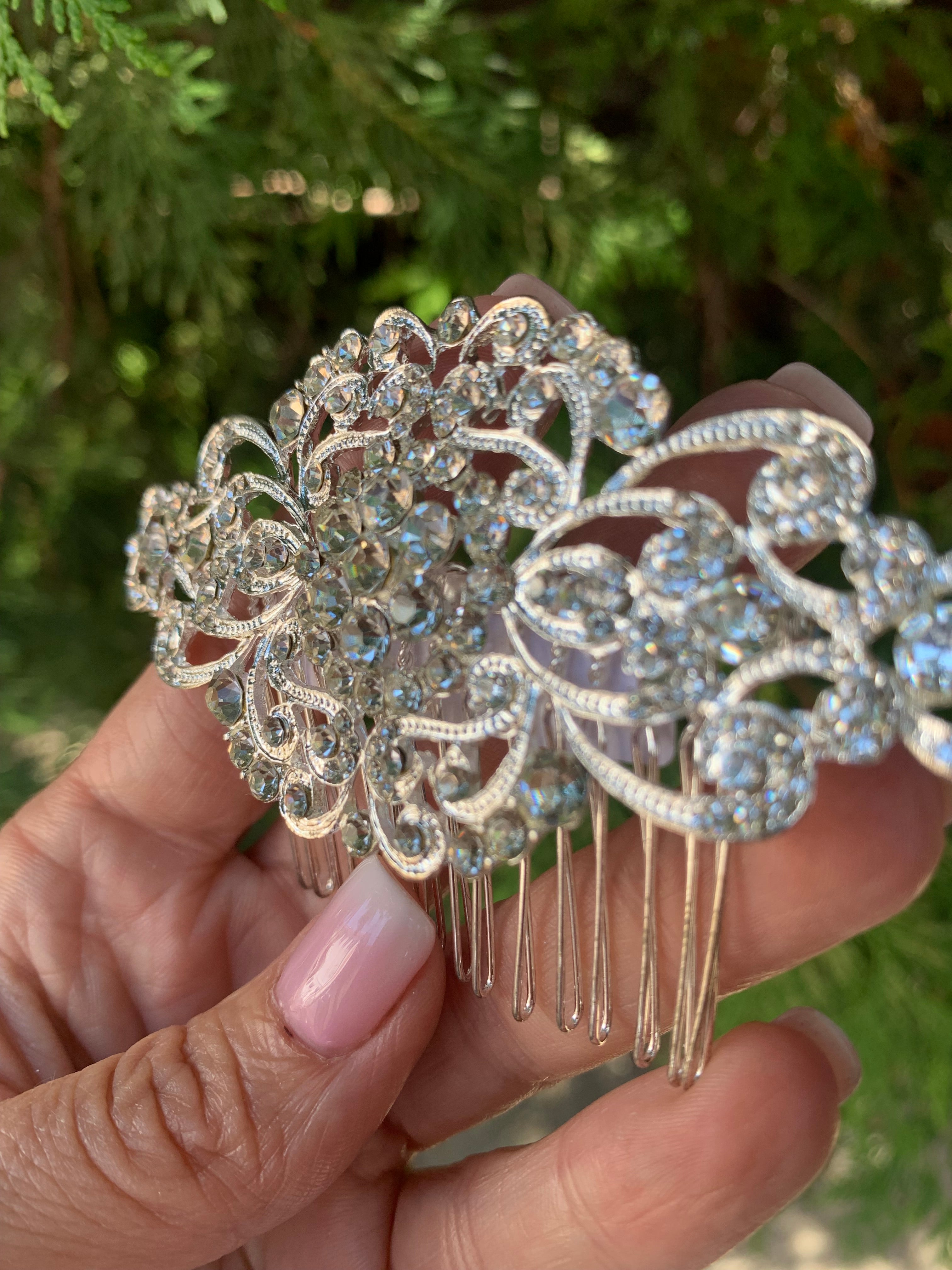 #016: Silver Bridal Hair Comb