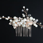 #017: Rose Gold Bridal Hair Comb