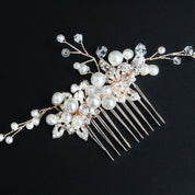 #017: Rose Gold Bridal Hair Comb