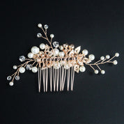 #017: Rose Gold Bridal Hair Comb