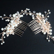 #017: Rose Gold Bridal Hair Comb