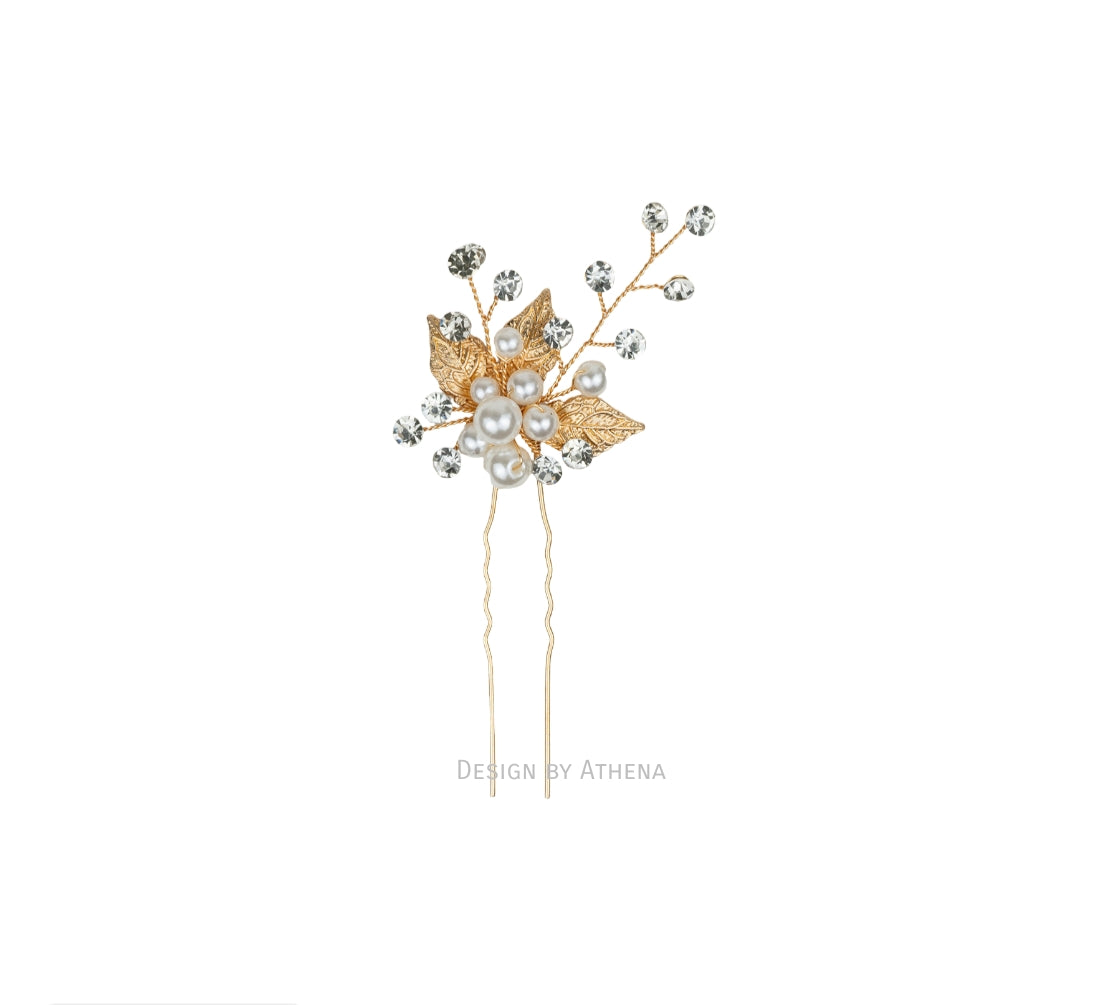 #34 - Bridal Hair Pin, Gold Hair Pin