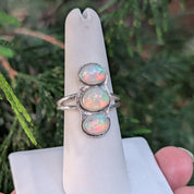 The Three Fates Ring – Three Opal Ring in Sterling Silver
