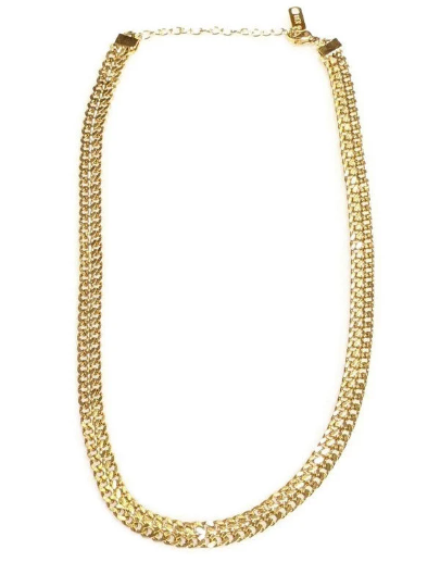 Sample Sale: Double Curb Necklace in Stainless Steel