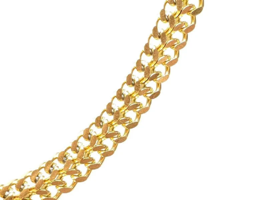 Sample Sale: Double Curb Necklace in Stainless Steel