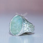 Seraphina’s Sea Ring | Ready-to-Ship Aquamarine Birthstone Ring | Sterling Silver