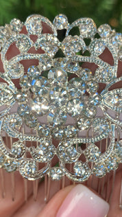 #016: Silver Bridal Hair Comb
