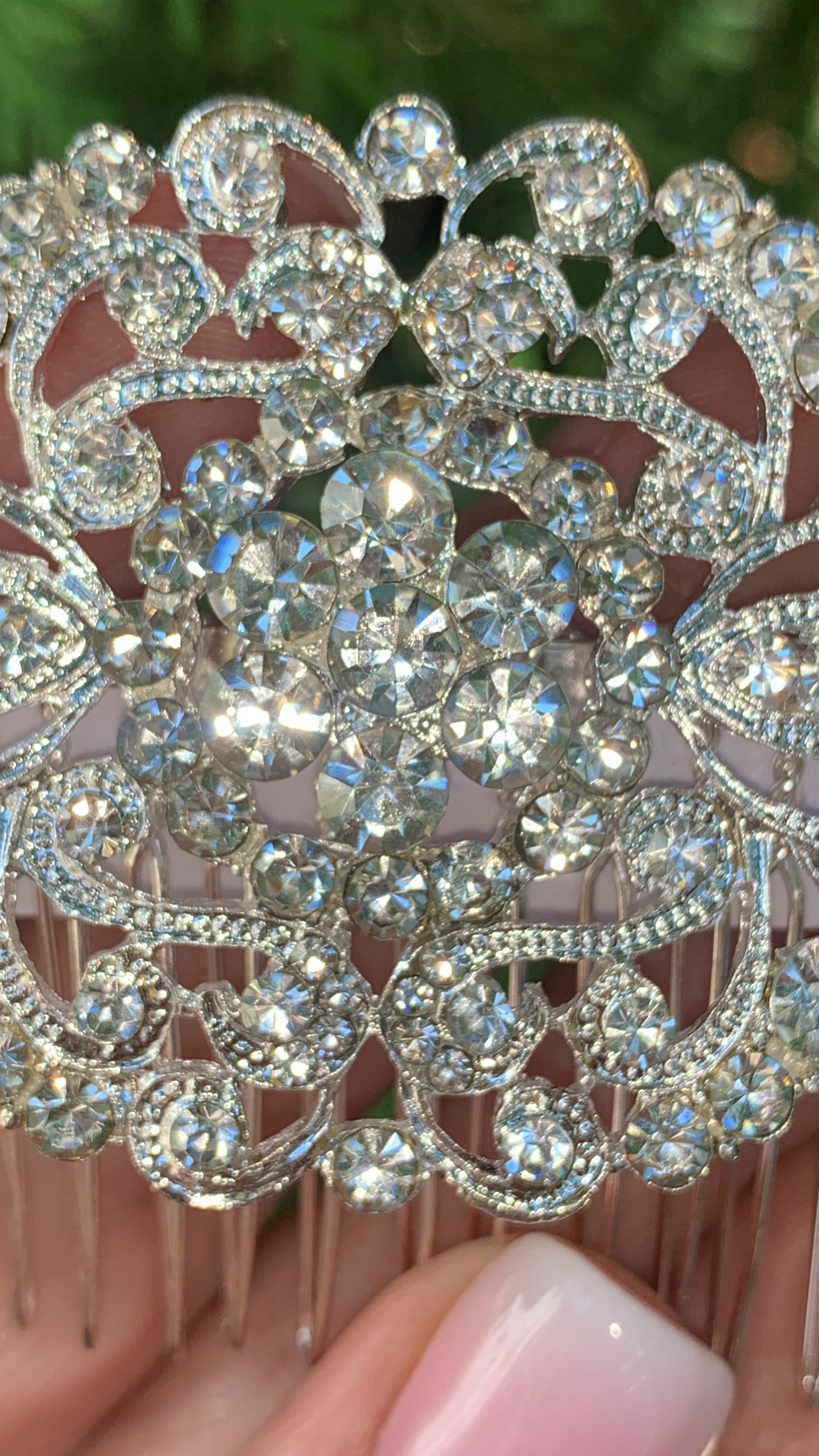 #016: Silver Bridal Hair Comb