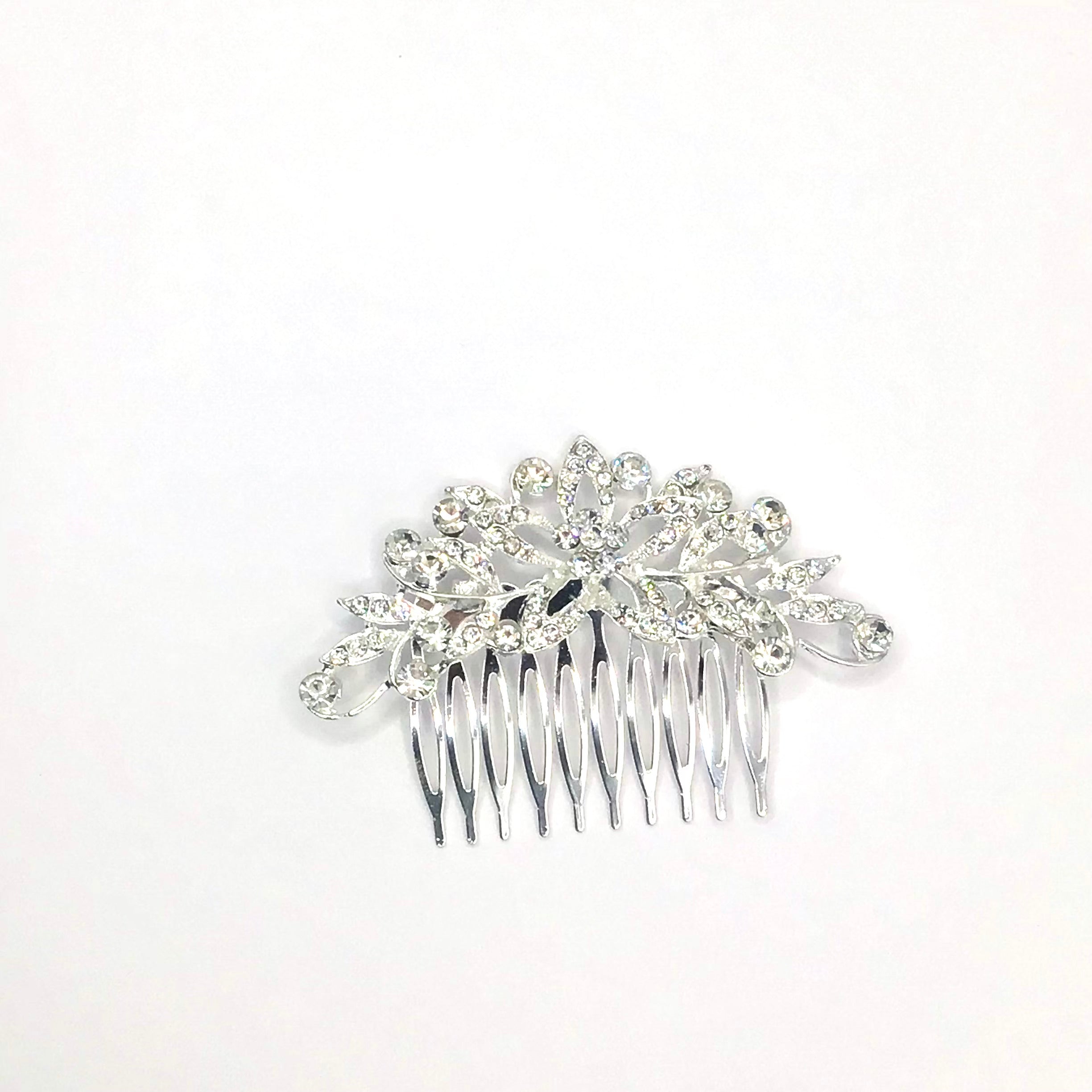 #6 - Silver Crystal Bridal Hair Comb, Wedding, Decorative Pin, Bridal Pin, Bridesmaid, Wedding Hair Accessories, Ornamental Accessories