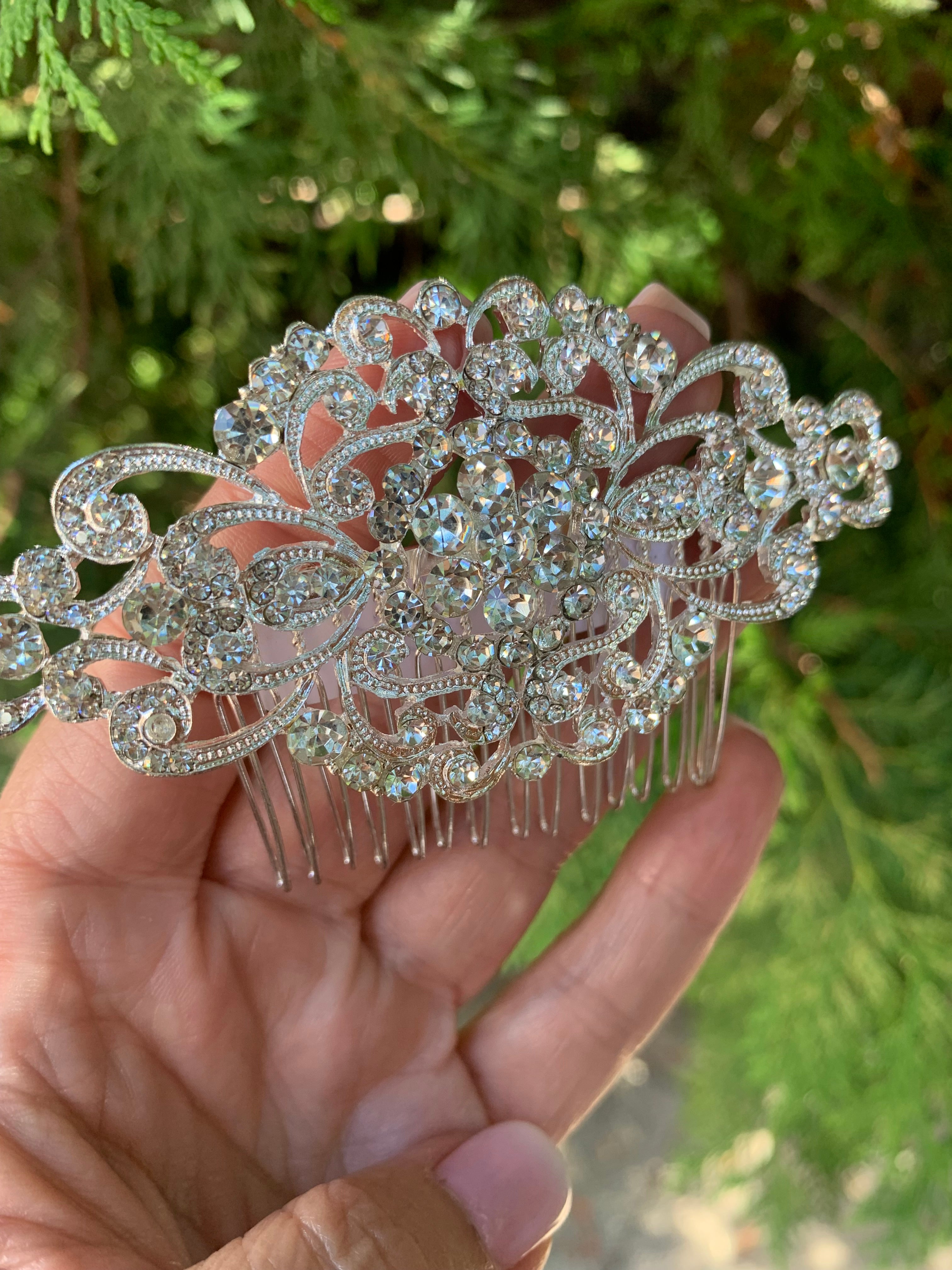 #016: Silver Bridal Hair Comb