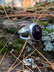 The Oracle Stone | Amethyst Ring | Split Band Sterling Silver | One of a Kind