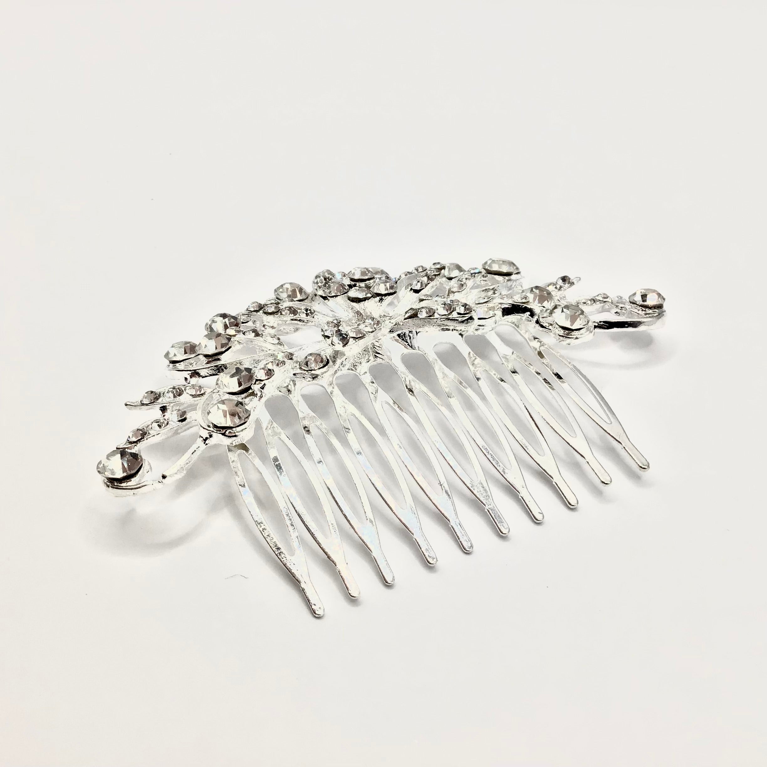 #6 - Silver Crystal Bridal Hair Comb, Wedding, Decorative Pin, Bridal Pin, Bridesmaid, Wedding Hair Accessories, Ornamental Accessories