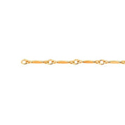 14/20 Yellow Gold-Filled 1.4mm Dapped Bar & Link Chain | 18 inches