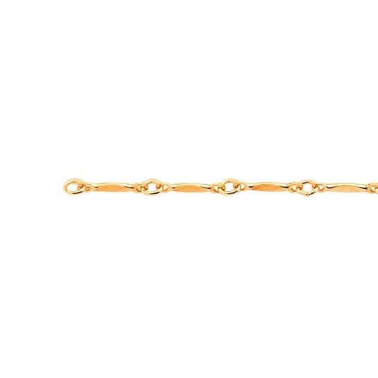 14/20 Yellow Gold-Filled 1.4mm Dapped Bar & Link Chain | 18 inches