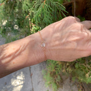 Rose Gold Fill Bracelet | Clear Crystal CZ | Handmade, Made-to-Order | Birthstone Jewelry
