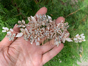 #040: Rose Gold Bridal Hair Comb