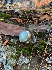 Sterling Silver Aquamarine Ring – Seafoam Green Beryl – One-of-a-Kind Handmade Ring – Sereia by Design by Athena