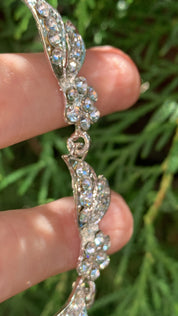 #039: Silver Bridal Jewelry Set – Crystal Necklace & Drop Earrings for Weddings