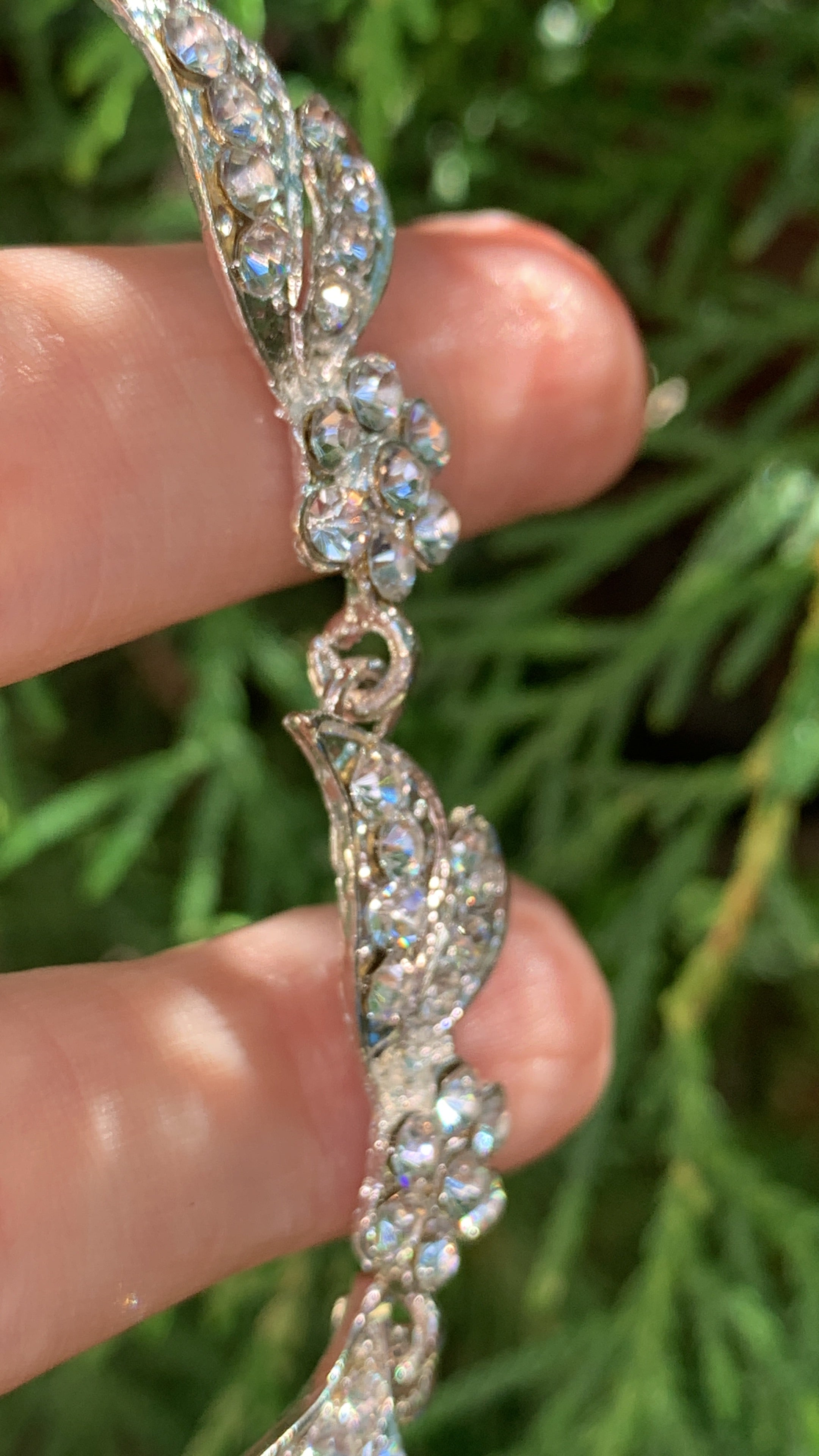 #039: Silver Bridal Jewelry Set – Crystal Necklace & Drop Earrings for Weddings