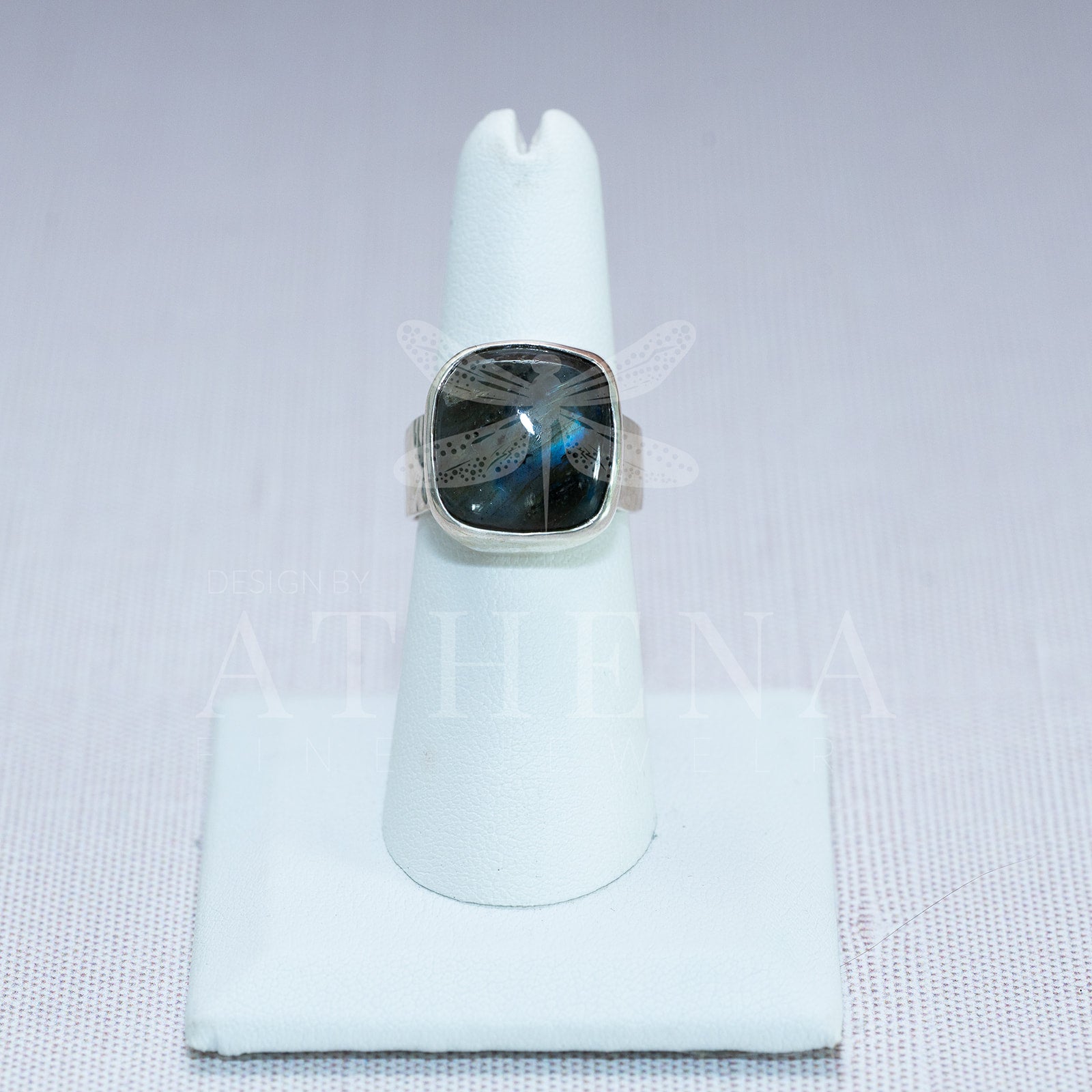Passage Ring | Square-Cut Fluorite in Sterling Silver | Handcrafted Jewelry | One-of-a-Kind
