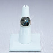 Passage Ring | Square-Cut Fluorite in Sterling Silver | Handcrafted Jewelry | One-of-a-Kind