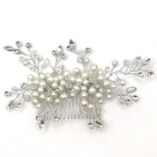 Silver Frosted Pearl Bridal Hair Comb, Wedding, Decorative Pin, Bridal Pin, Bridesmaid, Wedding Hair Accessories, Ornamental Accessories