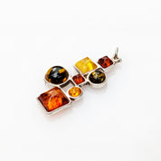 Amber Constellation Pendant | Sterling Silver Baltic Amber | Tears of the Sun