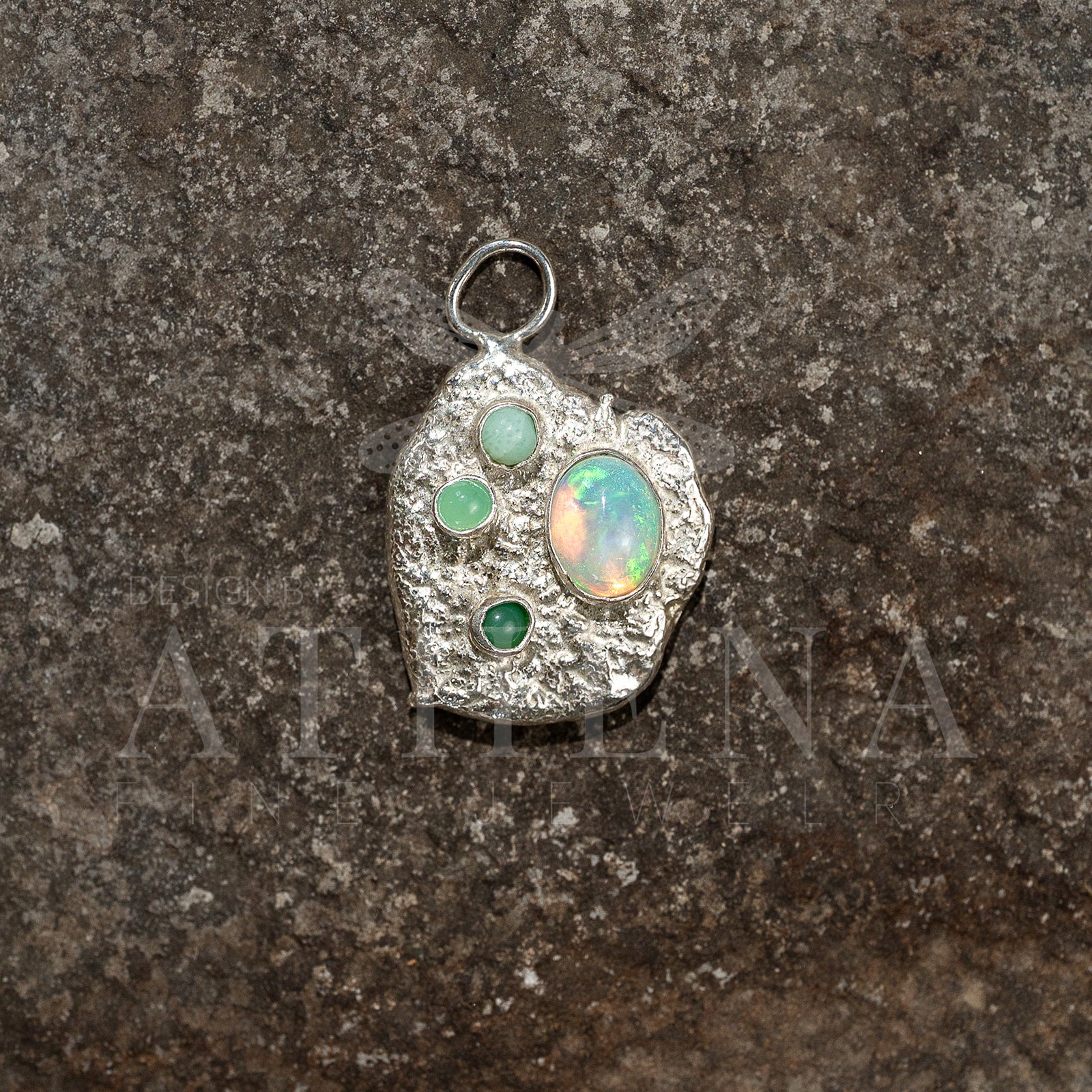 Sterling Silver Chrysoprase Pendant – Artemis Seed | Recycled Silver Goddess Jewelry (Chain Optional)