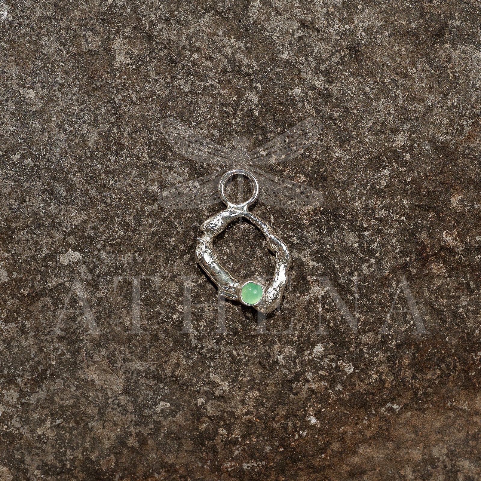 Sterling Silver Chrysoprase Pendant – Artemis Seed | Recycled Silver Goddess Jewelry (Chain Optional)