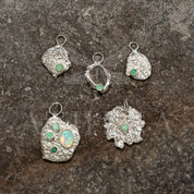 Sterling Silver Chrysoprase Pendant – Artemis Seed | Recycled Silver Goddess Jewelry (Chain Optional)