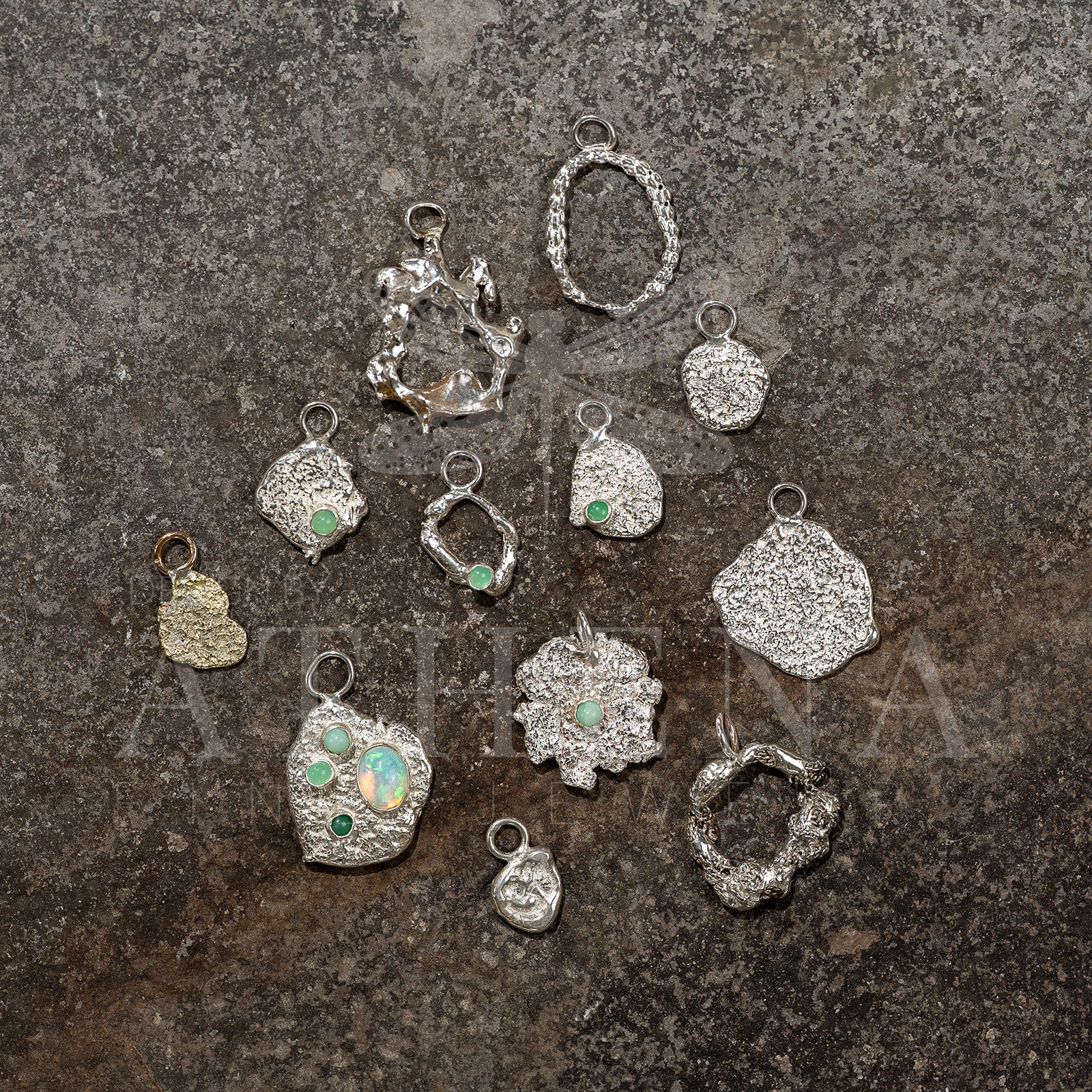 Sterling Silver Chrysoprase Pendant – Artemis Seed | Recycled Silver Goddess Jewelry (Chain Optional)