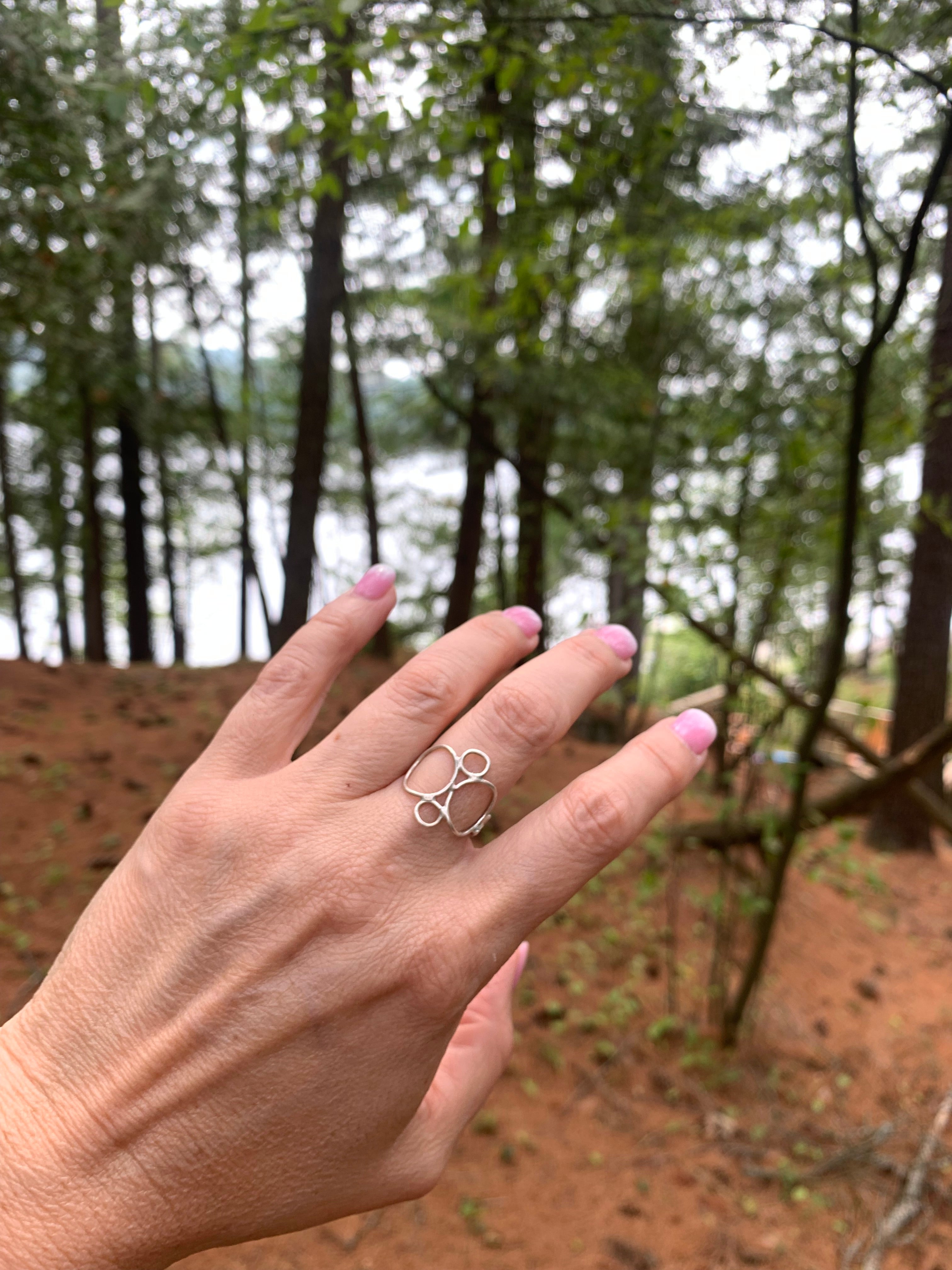 Orbit Ring – Sterling Silver or 18K Yellow Gold