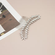 #026: Gold & Silver Leaf Bridal Hair Comb – 5" Nature Inspired Wedding Hair Accessory